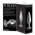Icicles No. 26 - stożkowy, szklany analny plug (przezroczysty)
