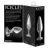 Icicles No. 26 - korek analny stożkowy - szkło - przezroczysty