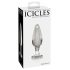 Icicles No. 26 - stożkowy, szklany analny plug (przezroczysty)