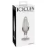 Icicles No. 26 - korek analny stożkowy - szkło - przezroczysty