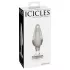 Icicles No. 26 - stożkowy, szklany korek analny (przezroczysty)