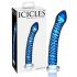 Icicles No. 29 - spirala, szklany penis dildo (niebieski)