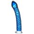 Icicles No. 29 - spirala, szklany penis dildo (niebieski)