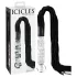 Icicles No. 38 - bicz skórzany i szklane dildo - przezroczysty/czarny