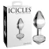 Icicles No. 44 - korek analny szklany - stożkowy - przezroczysty