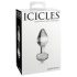Icicles No. 44 - stożkowy, szklany korek analny (przezroczysty)