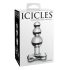 Icicles No. 47 - potrójnie koralikowy, szklany plug analny (przezroczysty)