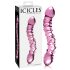 Icicles No. 55 - Dwustronny, G-punkt szklany dildo (różowy)