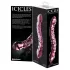 Icicles No. 55 - dildo dwustronne - do punktu G - szkło - różowy