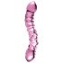 Icicles No. 55 - Dwustronny, G-punkt szklany dildo (różowy)