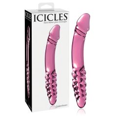   Icicles No. 57 - dildo dwustronne z penisem - szkło - różowy