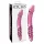 Icicles No. 57 - dildo dwustronne z penisem - szkło - różowy