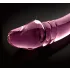 Icicles No. 57 - dildo dwustronne z penisem - szkło - różowy