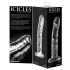 Icicles No. 62 - szklany dildo z wypustkami - przezroczysty