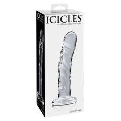   Icicles No. 62 - szklane dildo z penisem (półprzezroczyste)