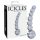 Icicles No. 66 – Szklany, zakrzywiony dildo kulisty (przezroczysty)