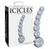 Icicles No. 66 – Szklany, zakrzywiony dildo kulisty (przezroczysty)
