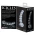 Icicles No. 66 – Szklany, zakrzywiony dildo kulisty (przezroczysty)