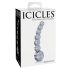 Icicles No. 66 – Szklany, zakrzywiony dildo kulisty (przezroczysty)
