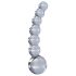 Icicles No. 66 – Szklany, zakrzywiony dildo kulisty (przezroczysty)
