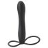 Podwójna Rozkosz Fetish - dildo z obrączką (czarne)