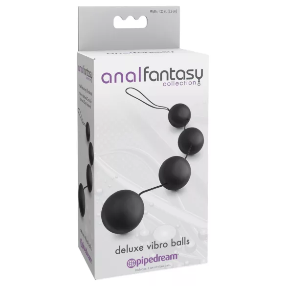 Pipedream - Anal Fantasy - analne koraliki z wewnętrznymi kuleczkami (czarne)