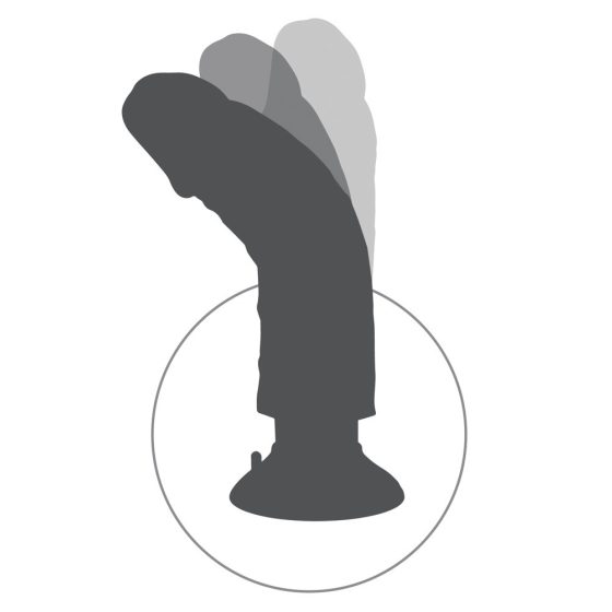 King Cock 10 - Elastyczne dildo z wypustkami (25 cm) - naturalne