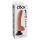 King Cock 9 - elastyczny wibrator z przyssawką (26 cm) - naturalny kolor