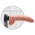 King Cock 9 - elastyczny wibrator z przyssawką (26 cm) - naturalny kolor
