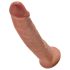 King Cock 9 - realistyczny dildo z przyssawką (23 cm) - ciemny naturalny