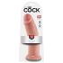 King Cock 10 - duży dildo z przyssawką (25cm) - naturalny