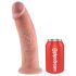 King Cock 10 - duży dildo z przyssawką (25cm) - naturalny
