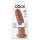 King Cock 10 - duży ciemny naturalny dildo z przyssawką (25 cm)
