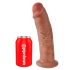 King Cock 10 - duży ciemny naturalny dildo z przyssawką (25 cm)