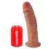 King Cock 10 - duży dildo z przyssawką (25 cm) - ciemny, naturalny kolor