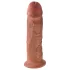 King Cock 10 - duży dildo z przyssawką (25 cm) - ciemny, naturalny kolor