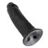 King Cock 10 - czarny dildo z przyssawką (25 cm)