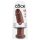 King Cock 10 - realistyczny brązowy dildo z przyssawką (25 cm)