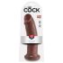 King Cock 10 - realistyczny brązowy dildo z przyssawką (25 cm)