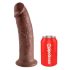 King Cock 10 - realistyczny brązowy dildo z przyssawką (25 cm)