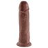 King Cock 10 - realistyczny brązowy dildo z przyssawką (25 cm)