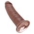 King Cock 10 - realistyczny brązowy dildo z przyssawką (25 cm)