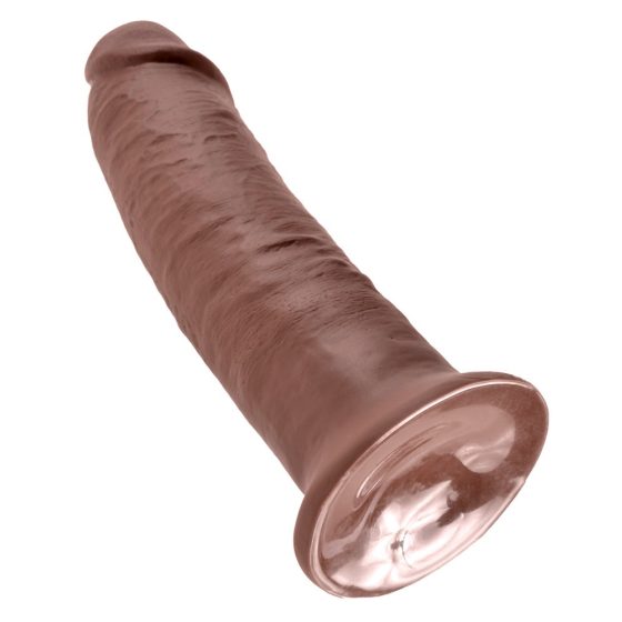 King Cock 10 - duże dildo z zaciskiem (25 cm) - brązowe