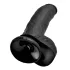 King Cock 9 - dildo z jądrami i przyssawką - czarny 23 cm