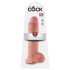 King Cock 11 - przyssawkowy dildo z jądrami (28 cm) - naturalny