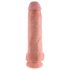 King Cock 11 - przyssawkowy dildo z jądrami (28 cm) - naturalny