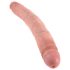 King Cock - podwójny realistyczny dildo 31cm - kolor naturalny