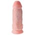 King Cock - dildo z jądrami i przyssawką - 23cm - kolor naturalny