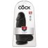 King Cock 9 Chubby: mocny, czarny dilda z przyssawką i jądrami (23cm)