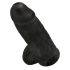 King Cock 9 Chubby: mocny, czarny dilda z przyssawką i jądrami (23cm)